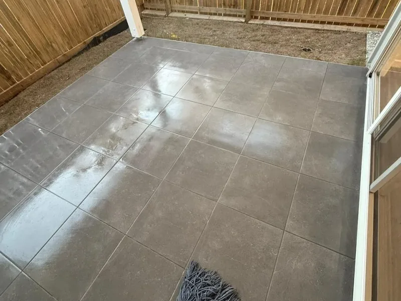 Bond Cleaning inspection in a vacated Sunshine Coast rental living room with polished timber floors